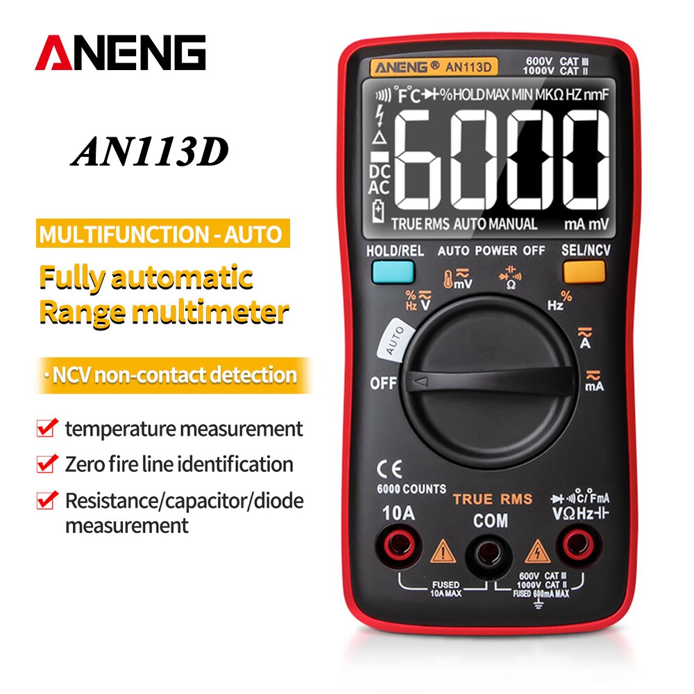 ANENG AN113D Digital Multimeter 6000 Counts Electr... – Vicedeal