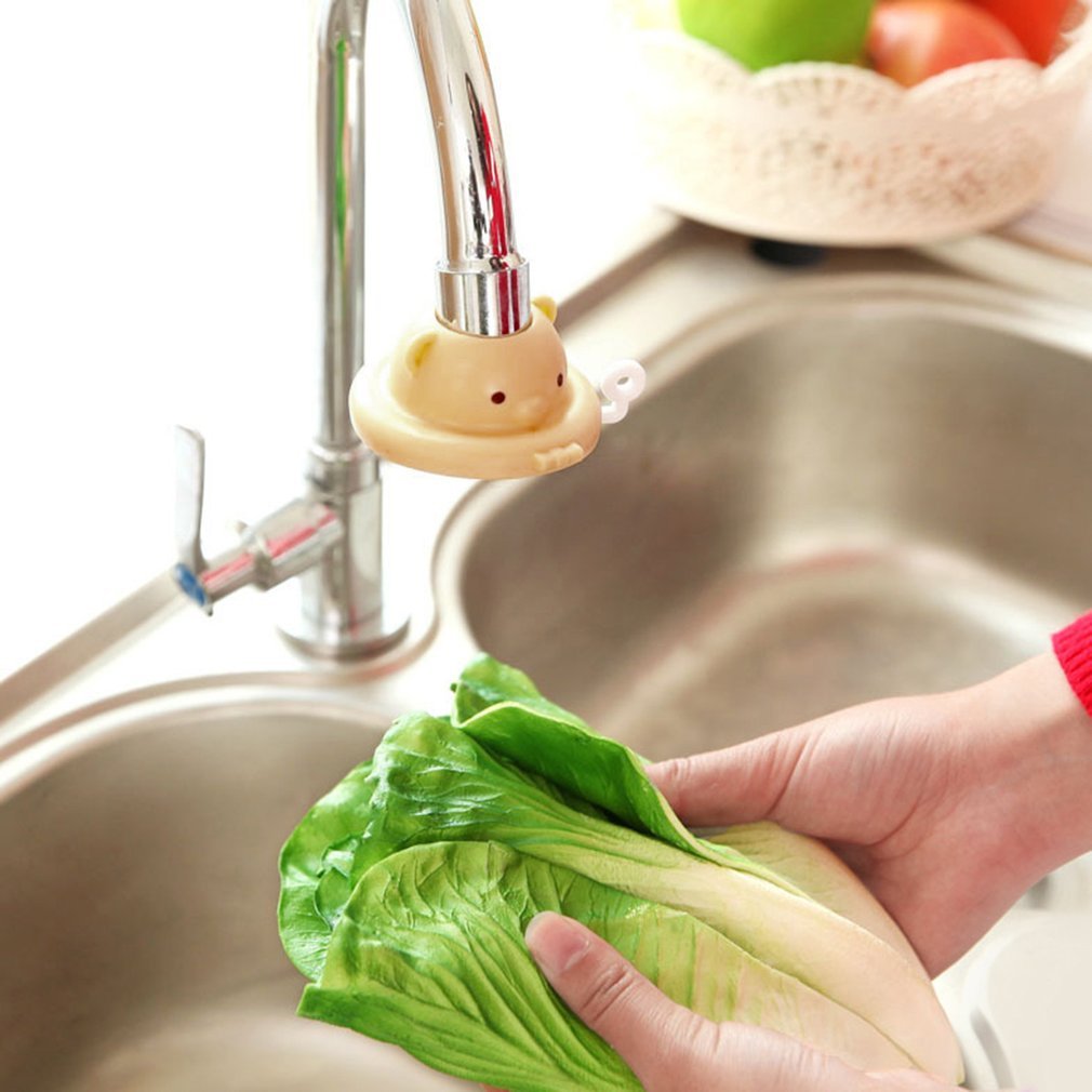 3pcs Cute Cartoon Shower Head Splash Nozzle Faucet Kitchen Water-saving Splash Shower Bathroom Supplies Faucets Filter Tool