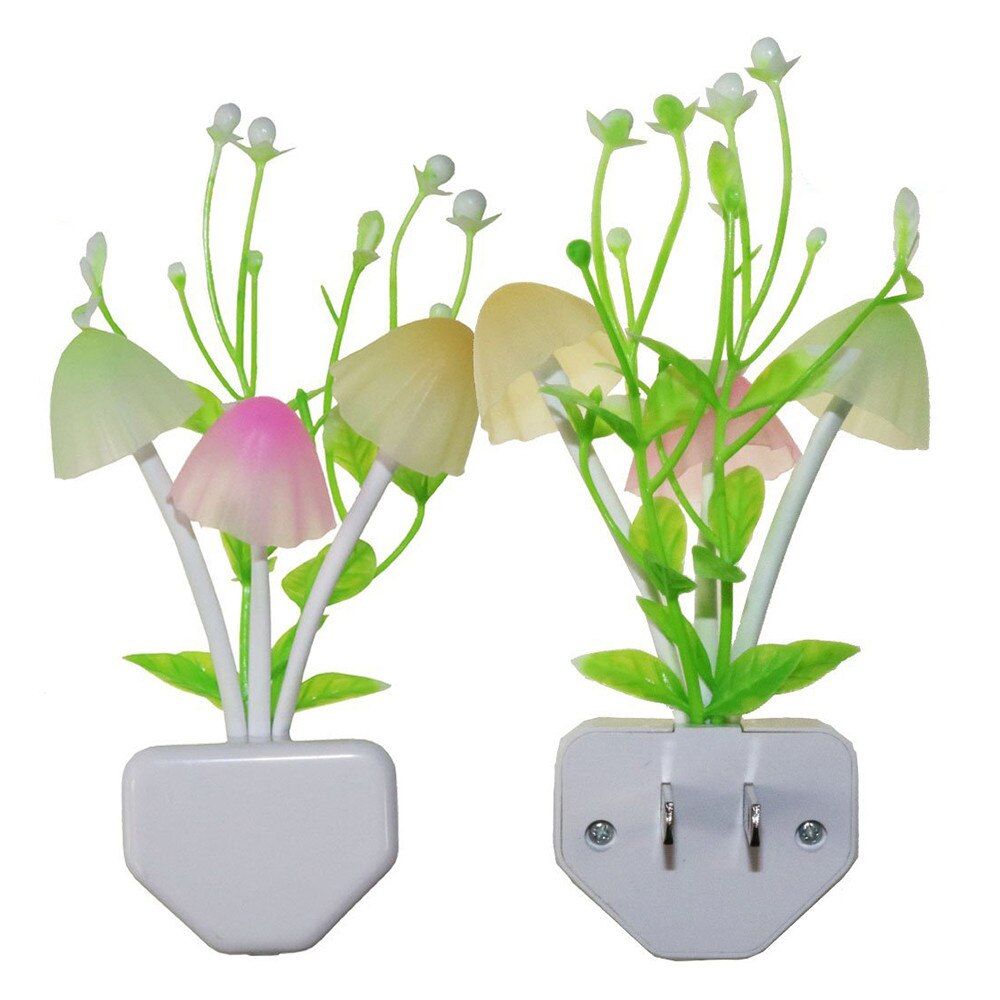 Z90 Creatieve nachtlampje EU/US Plug Licht Sensor 3LED Kleurrijke Paddestoel Lamp Led AC110V-220V Night Lights voor baby
