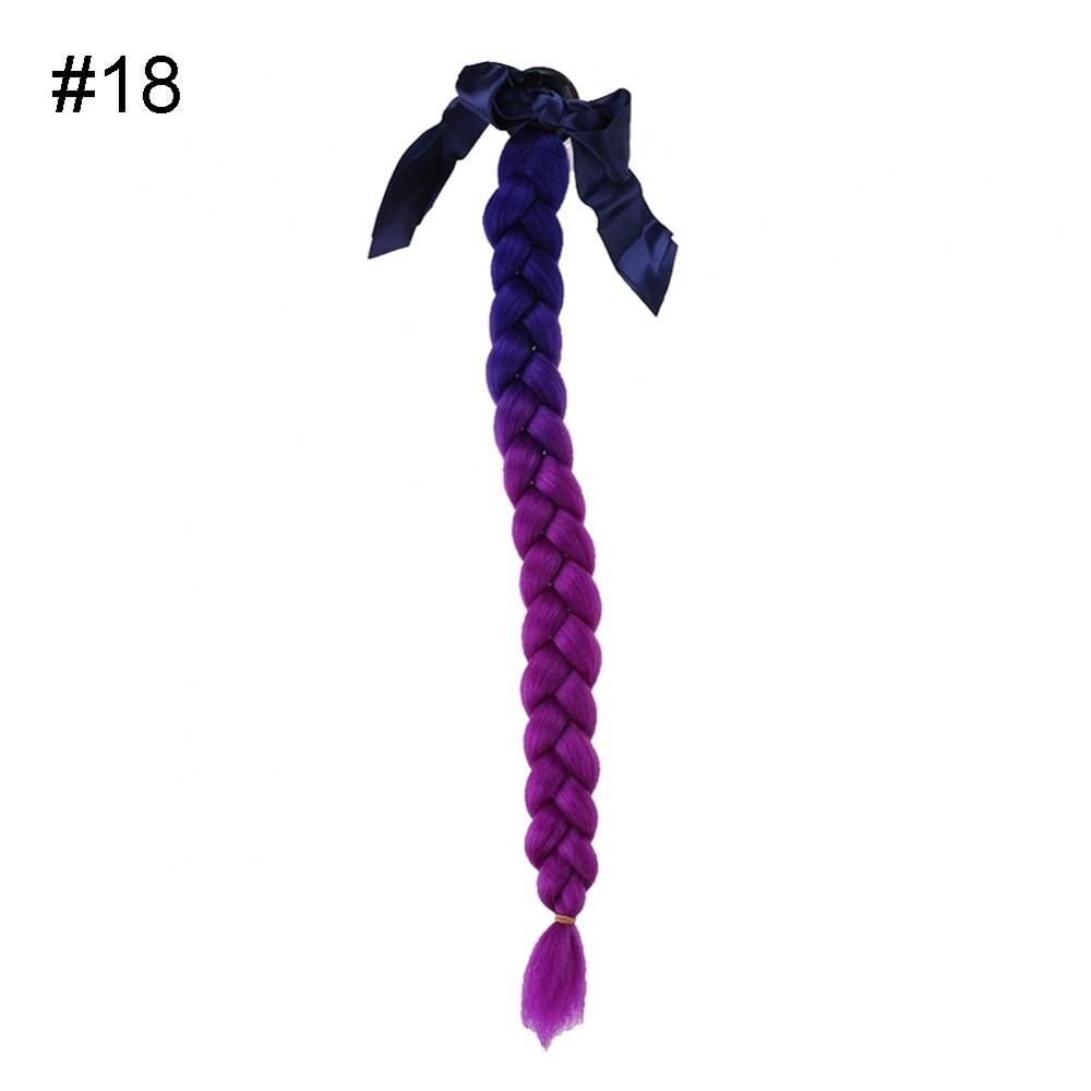 Motorcycle Bicycle Pigtail Full Face Helmet Twist Gradient Braids Ponytail Decor: 18