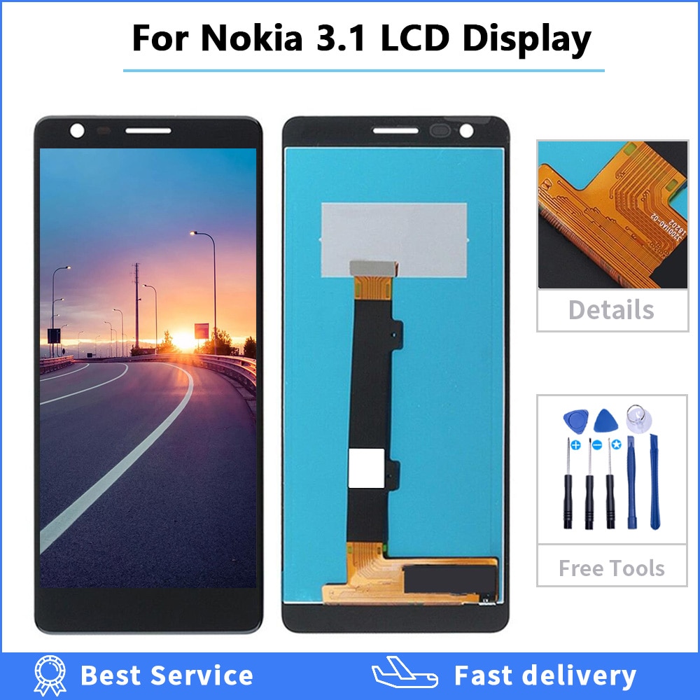 5.2 "pour Nokia 3.1 LCD écran écran tactile numériseur assemblée remplacement pour Nokia3.1 TA-1049 TA-1057 TA-1063 TA-1070 TA-