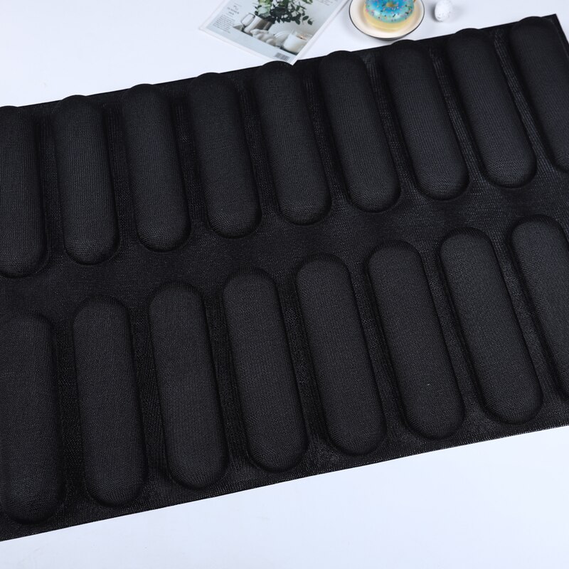Silform Non-Stick Silicone Bread Mat with 18 Molds Fiberglass French Bread Bakeware Baguette Baking Pan Tray Sub Roll Flexipan