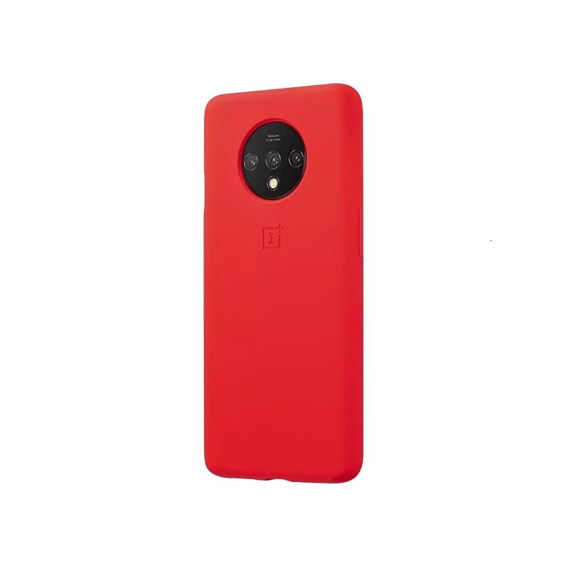 Funda Original Oneplus 7T 100% de Oneplus funda protectora oficial de Nylon funda de piedra arenisca OnePlus 7T funda de parachoques Karbon: Silicon Red