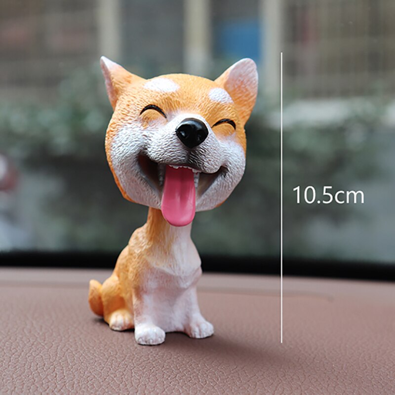 Nodding Dog Funny Shaking Head Toys Cute Bobblehead Puppy Dolls Swing Car Ornaments Home Auto Interior Decor Car Dashboard Toys