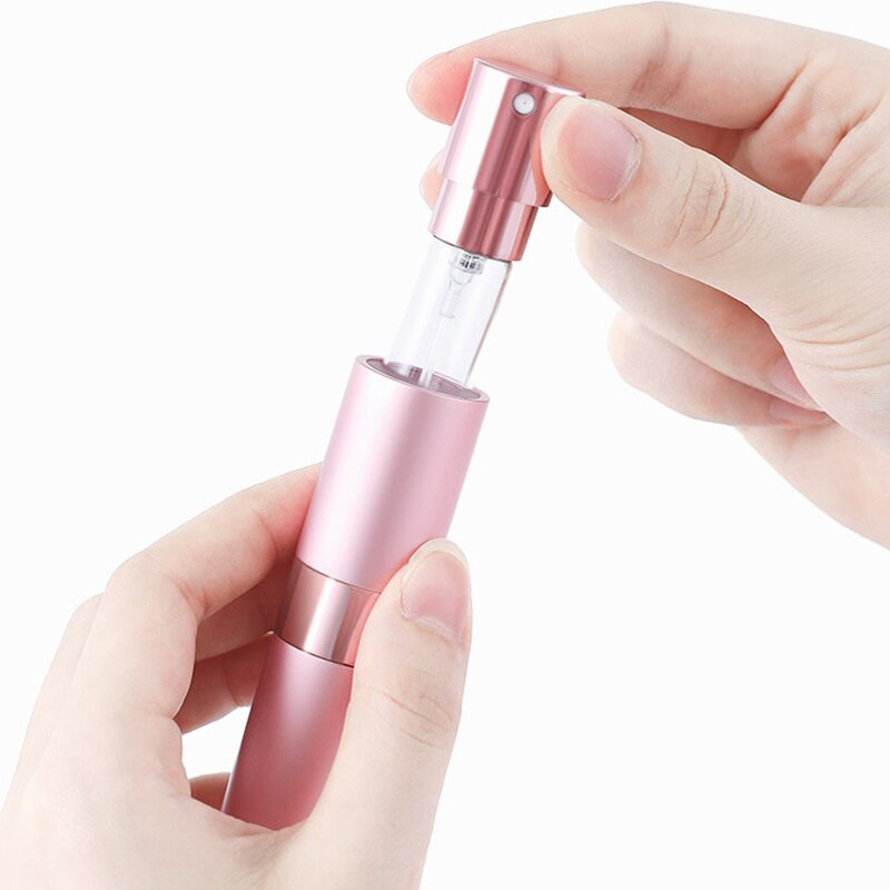 8ml draagbare parfumflesjes van metaal en aluminium, cosmetische sprayflesjes voor op reis, parfumflesjes van glas