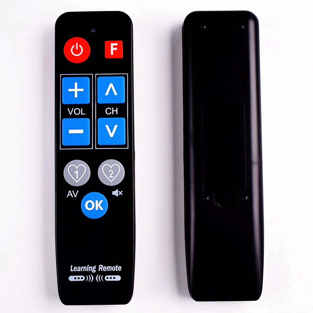 Control remoto Universal IR Learn para TV-BOX DVD STB VCR HIFI TV calentador, controlador de aprendizaje de 9 botones grandes