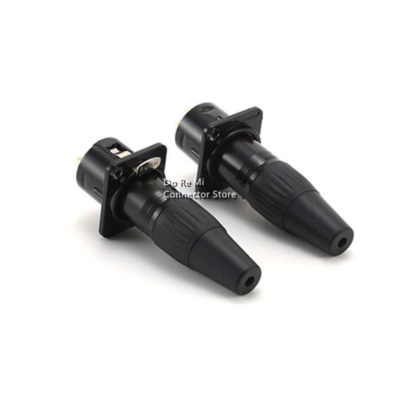10pcs/lot Copper black gold-plated 3-pin XLR male/female plug NEUTRIK XLR Audio Balance Connector XLR Carnon