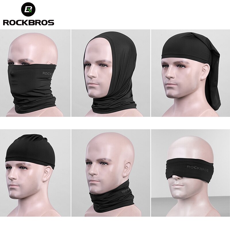 ROCKBROS Cycling Absorb Sweat Riding Scarf Bike Summer Bandana Face Scarf Neck Gaiter Bicycle Sun Protection Sport Face Mask