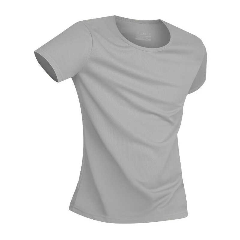 Anti-smutsvattentät män vandring fläcksäker t-shirt hydrofob andas antifouling snabbtorkande topp kortärmad: Grå / Xxxl