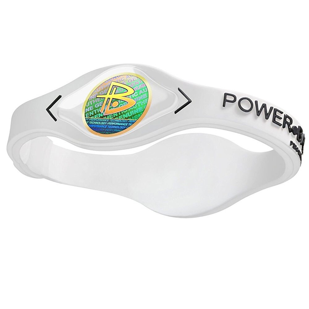 Power Energy Hologram Bracelet for Men Sport Wristbands Balance Ion Magnetic Therapy Women Silicone Band: White / S-(17.5cm)