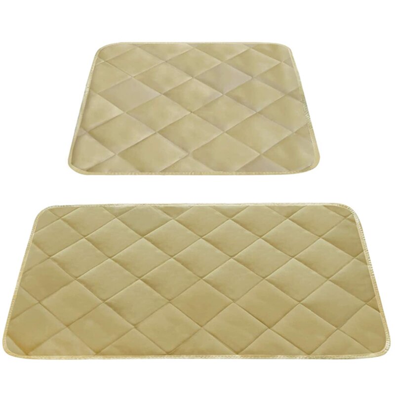 Matelas à langer lavable et réutilisable, lit pour chien, tapis de voiture pour chien, ensemble 2 pièces (1 grand et 1 petit): Wood