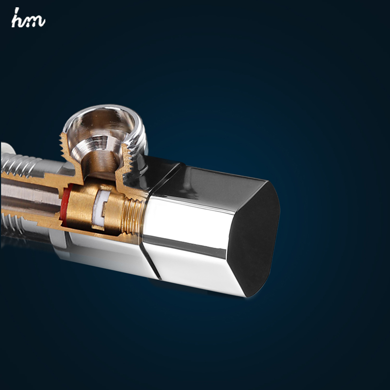 Hm Badkamer Hardware Hoekstopkraan Messing Vullen Ventiel Accessoires Driehoek Keramische Plaat Core Wc Water Hoekstopkraan