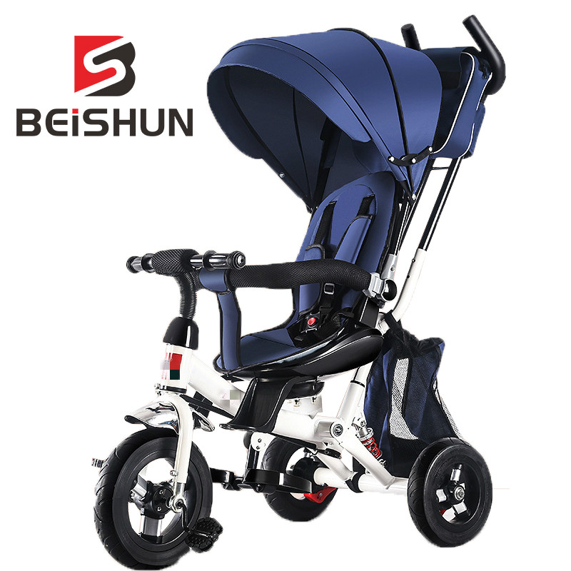 Children's Car Three-wheeled Bicycle Baby Stroller Child Bicycle Four-in-one Multi-function Hand Push Bicycle
