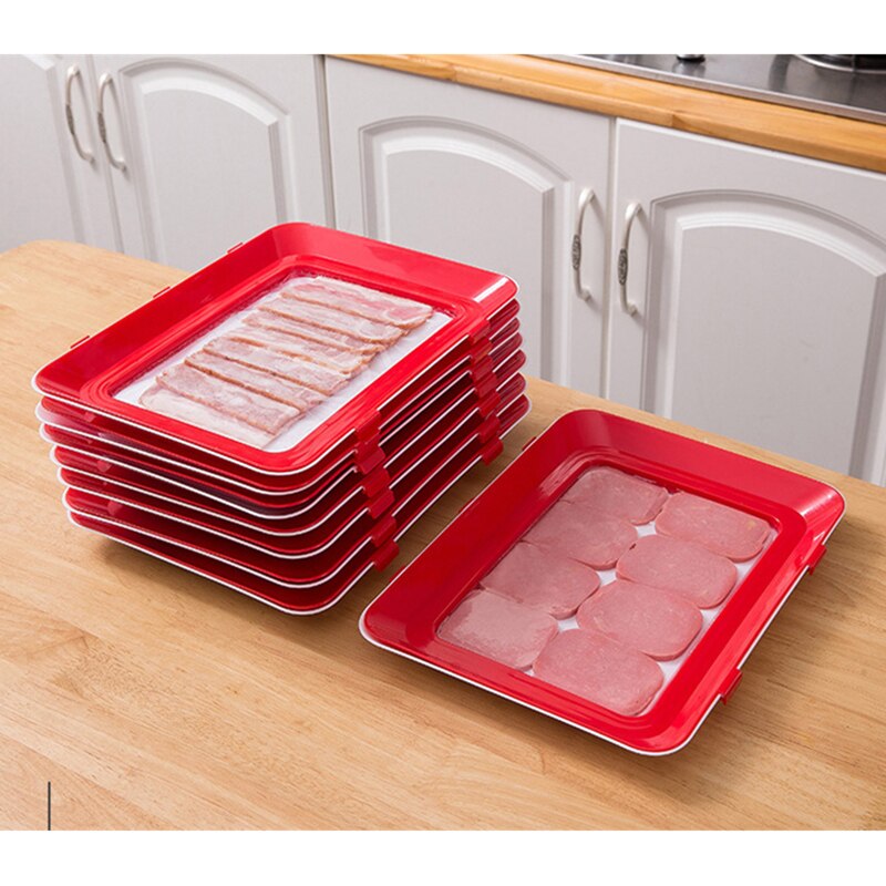 Newly Square Vacuum Seal Food Preservation Tray Stackable and Reusable Food Preservation Container with Plastic Lid XSD8