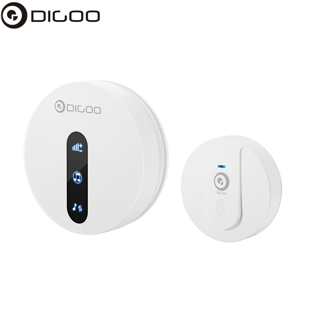 DIGOO DG-SD10 Transmitter Self-powered Waterproof Doorbell EU Plug Unique Sliding Button 58 Melodies 4 Levels Volume Door Bell