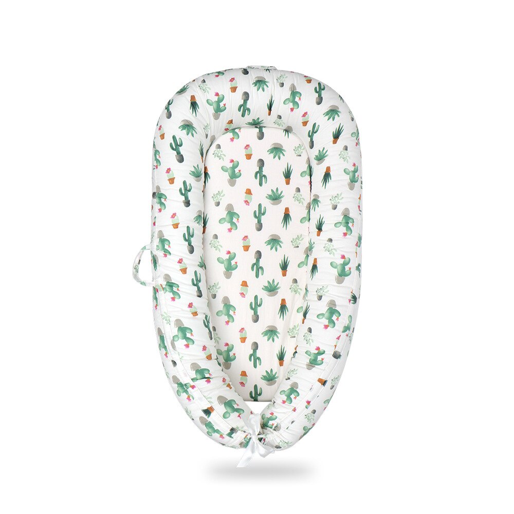 90x50cm Newborn Baby Lounge Essential Baby Nest Toddler Travel Nest Bed with Pillow Infant Portable Crib Cotton Cradle: 3