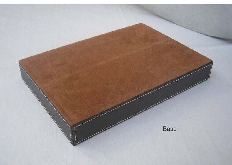 12X8 "bois bois cuir bureau papeterie accessoires stylo porte-plateau organisateur boîte case marron 299B