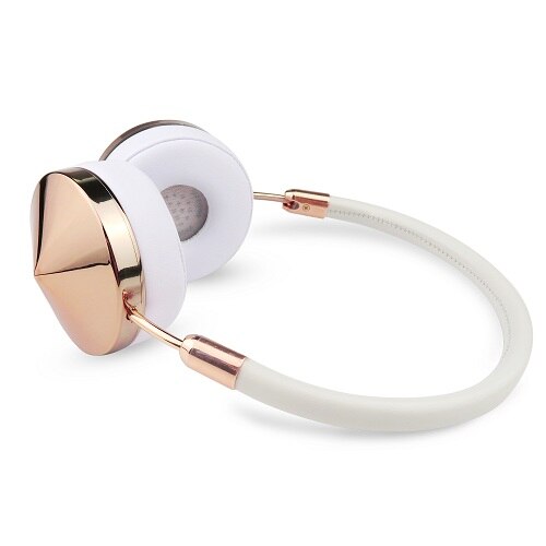 Rose Gold Draadloze Bluetooth Headset Hoofdtelefoon Met Microfoon Stijlvolle Op Oor Delen Hoofdtelefoon Voor Vrouwen Meisje Liboer BT88: White Rose