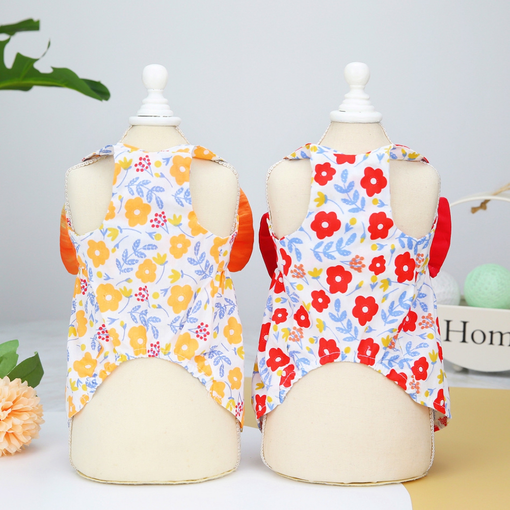 Ropa para mascotas, vestidos para perros pequeños, vestido de princesa Floral dulce, falda para gato, cachorro, Chihuahua, Pug, Yorkie, primavera y verano