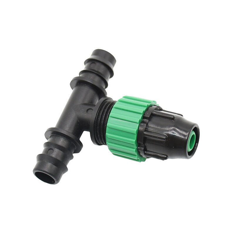 Udvendigt gevind 1/2 3/4 "  to 8/11 slange reducerende tee barb haveslange 16mm 20mm til 9/12 slange tee-stik 3- vejs stik 1 stk