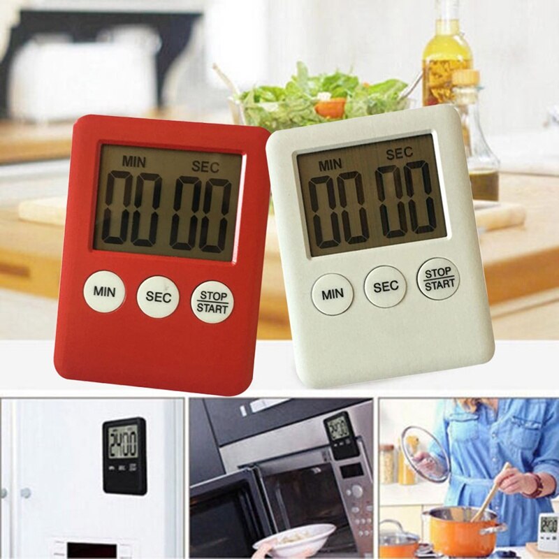 Led Digital Kitchen Electronic Timer Countdown Medication Reminder Kitchen Timer Portable Slim Countdown Timer