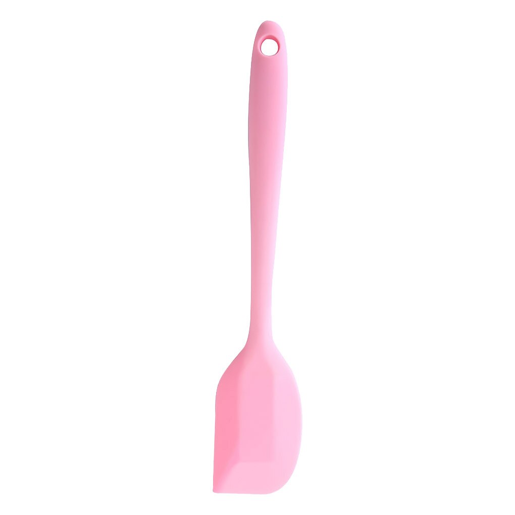1pc 21.5cm sikker silikone bagespatel varmebestandig non-stick skraber køkkenredskaber opvaskemaskine: Lyserød