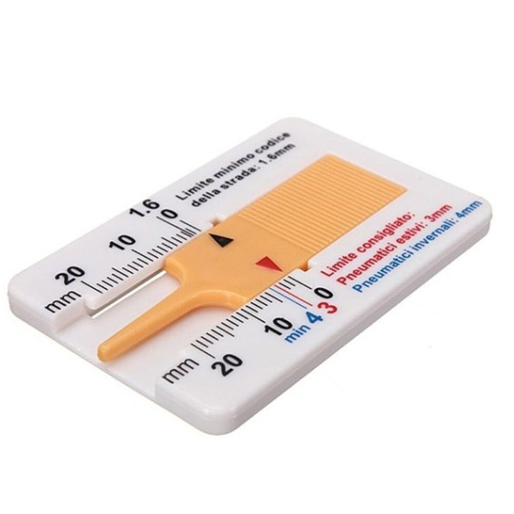 Plastic tread gauge 0-20mm vernier depth caliper tread pattern depth ruler portable tread gauge depth meter