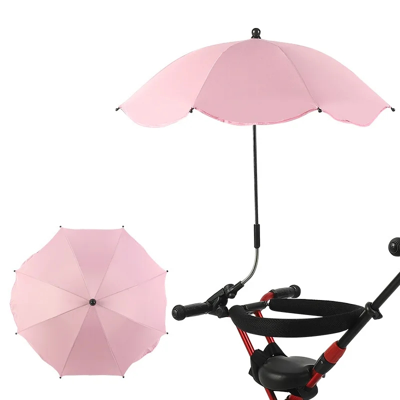 Universele babyparasol Kinderwagen Zonnescherm Zonwering Zonnescherm voor kinderwagens Waterdichte paraplu voor trolley: GRIJS