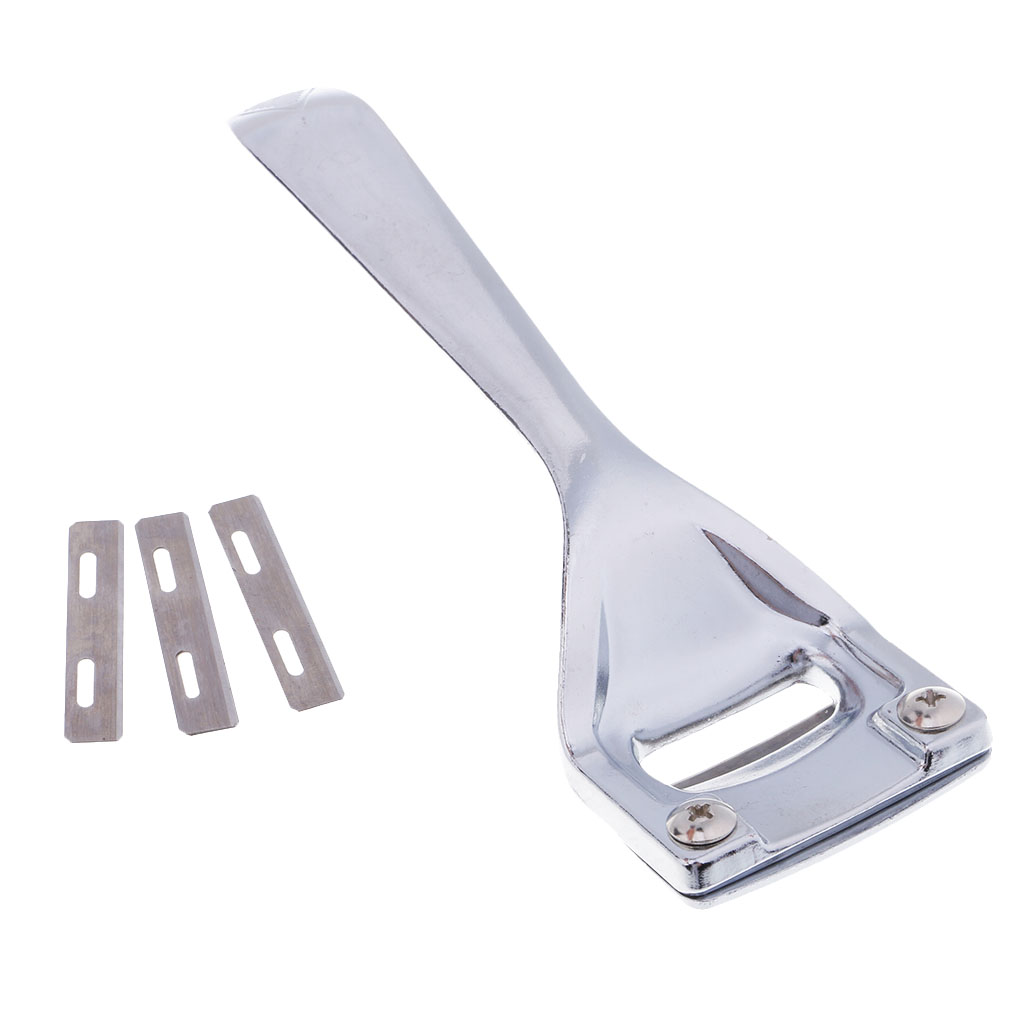 Leather Edge Skiver Tool Hand-Skiving for Thinning Leathercraft with 3 Blades: Silver 