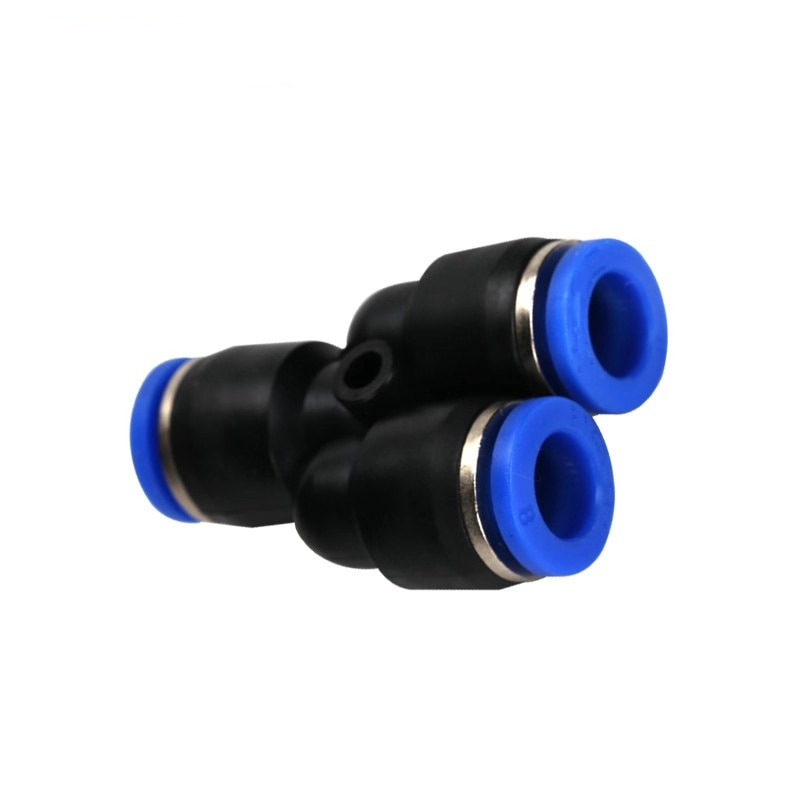 3 Way Port Y Shape Air Pneumatic 12mm 8mm 10mm 6mm 4mm OD Hose Tube Push in Gas Plastic Pipe Fitting Connectors Quick Fittings