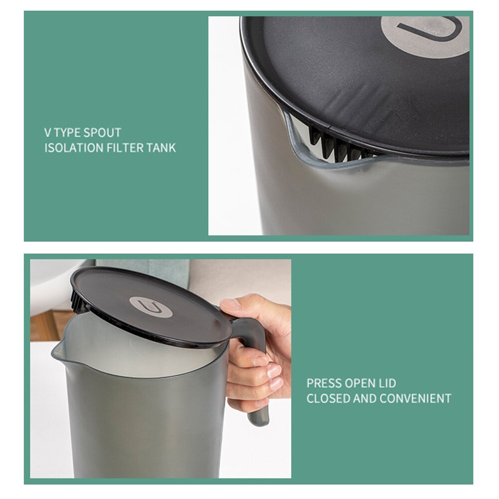 Large Capacity Beverage Storage Container Heat Resistant Cold Water Jug Plastic Juice Pitcher Household Tea pot Kettle with Lid