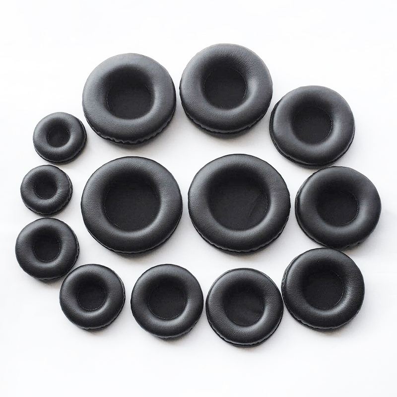 Ohrpolster für Kopfhörer, Schwamm, Leder, Schaumstoffkissen, 40 mm, 50 mm, 55 mm, 60 mm, 65 mm, 70 mm, 75 mm, 80 mm, 85 mm, 90, 95 100, 105 mm, 110 mm