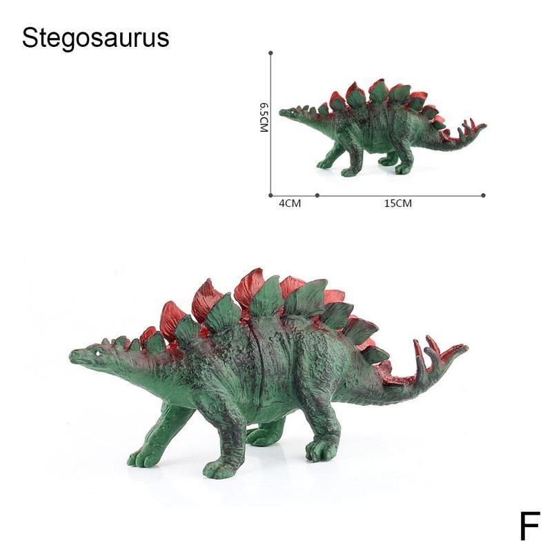 Simulation Little Dinosaur Model Toy Yrannosaurus Rex Wyvern Velociraptor Stegosaurus For Children Kids Birthday: F