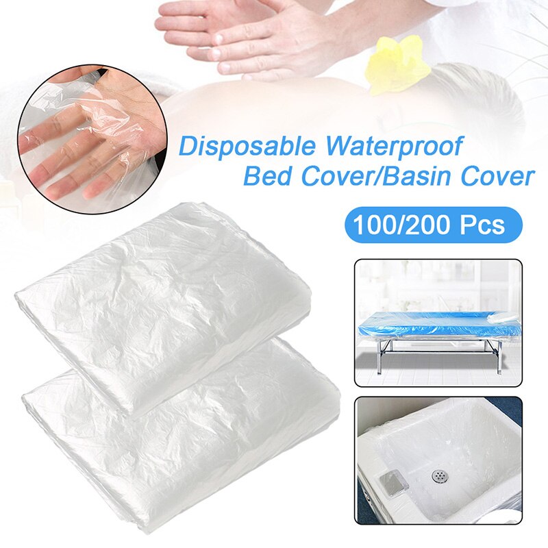 100 Uds sábanas desechables impermeables Tabla de masaje con sábana sábanas cubierta 90x18 0cm/100x200cm