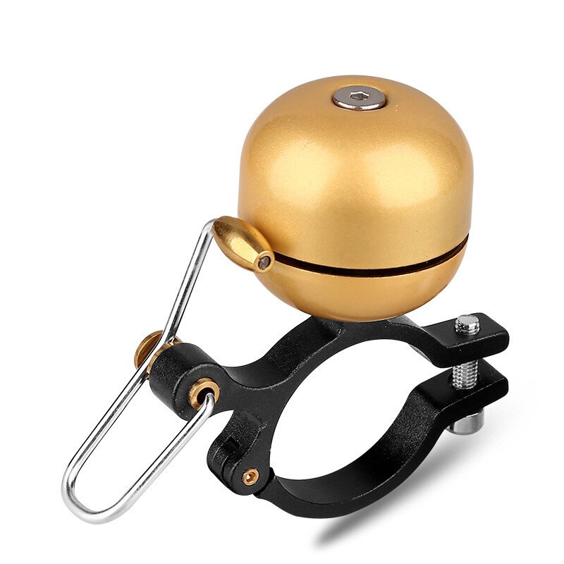Manillar Retro bicicleta campana cobre bicicleta campana sonido fuerte bocina de bicicleta para ciclismo accesorio de alarma: Gold