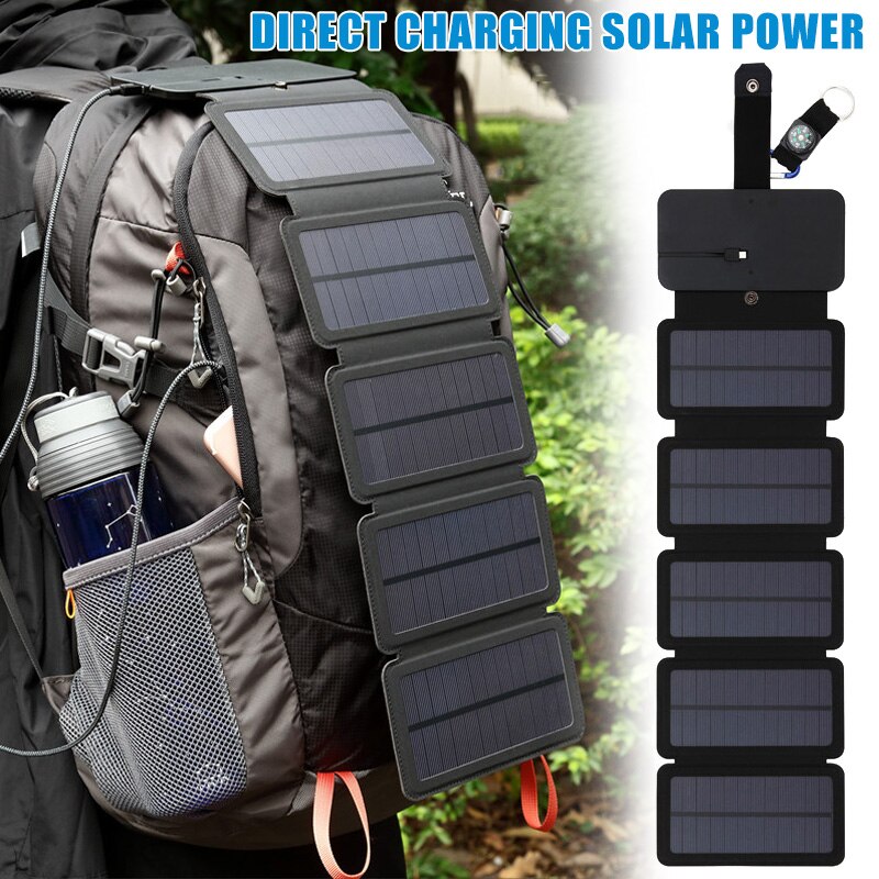 7.5W Portable Folding Solar Battery Charger for Mobile Phone Outdoor Solar Charging Board --M25