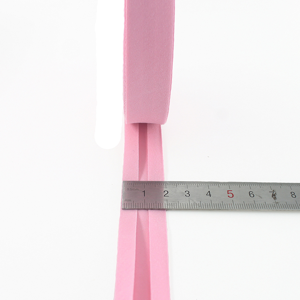 Polyester / Cotton 1" 20mm T/C Bias Binding Tape For Sewing Trimming Single Fold Ribbon Solid Color DIY 25yards/Roll
