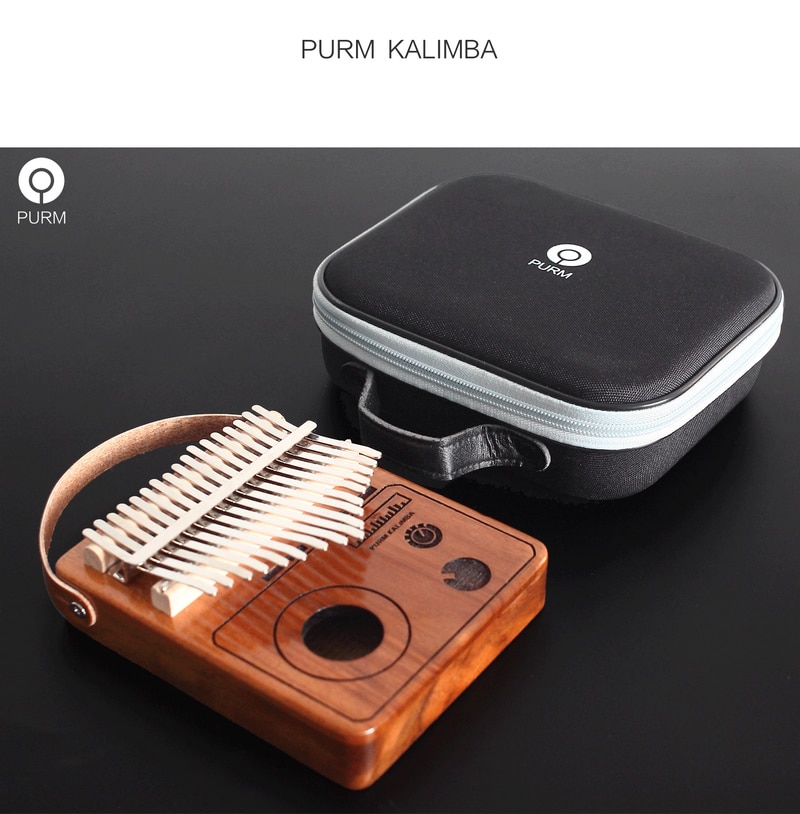 PURM Kalimba-Instrumento de pulgar de 17 teclas, instrumento de pulgar de Piano con manual de canciones, martillo de sintonización, caja EVAProtection