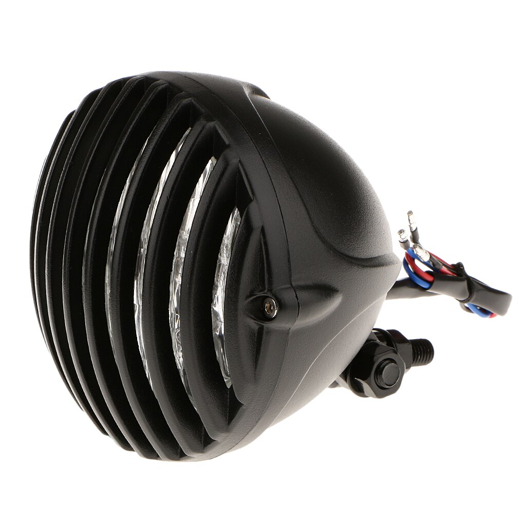 Motorfiets Hoofd Licht Finned Grill Cover Behuizing Lens Voor Chopper Bob