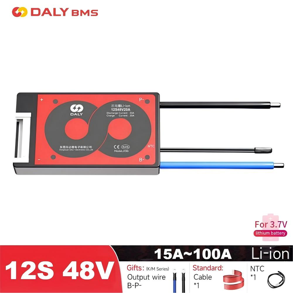12S BMS Lithium-Ionen-Akku 48V 15A 20A 40A 60A 100A Gleichgewicht Gremium NTC-Sensoren für 12S 18650 Li-Ionen-Akku E-Fahrrad-Rolle