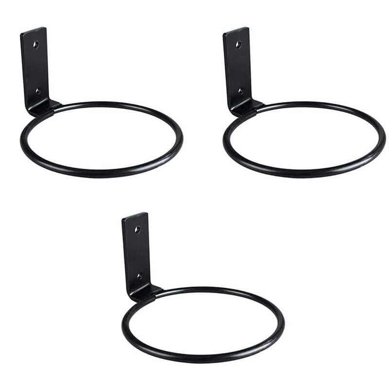 Lot de 3 Support De Pot De Fleur Anneau Mural Jardinière En Fer Crochet 4 Pouces fleur Pot Anneau Support Mural Suspendus Planteur De Garde-Corps: Default Title