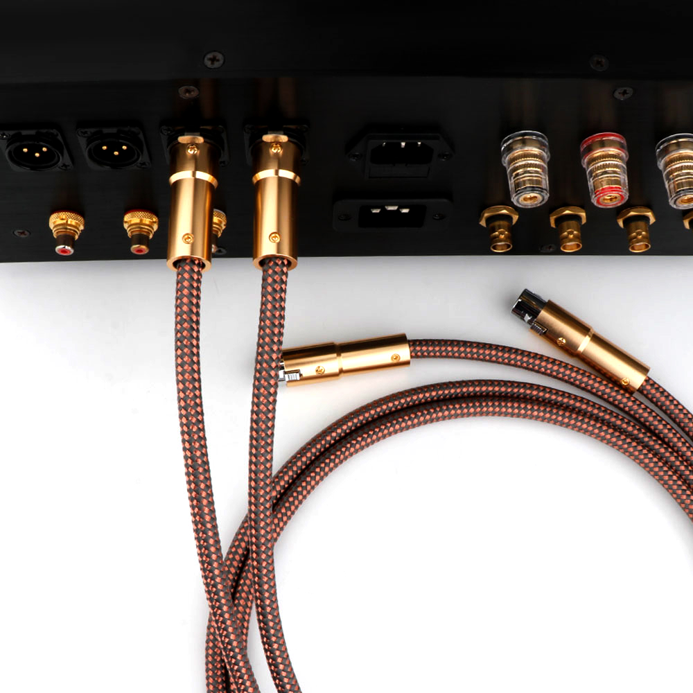 par accuphase 40th jubileums hifi xlr-kabel ledning occ xlr hann-til-hunn-linje høy renhet oksygenfri kobberkabel