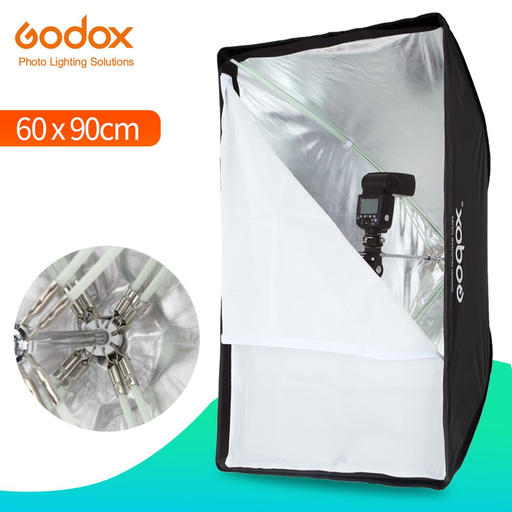 Godox Draagbare 60*90Cm 24 &quot;* 35&quot; Paraplu Foto Softbox Reflector Voor Flash Speedlight Studio Fotografie