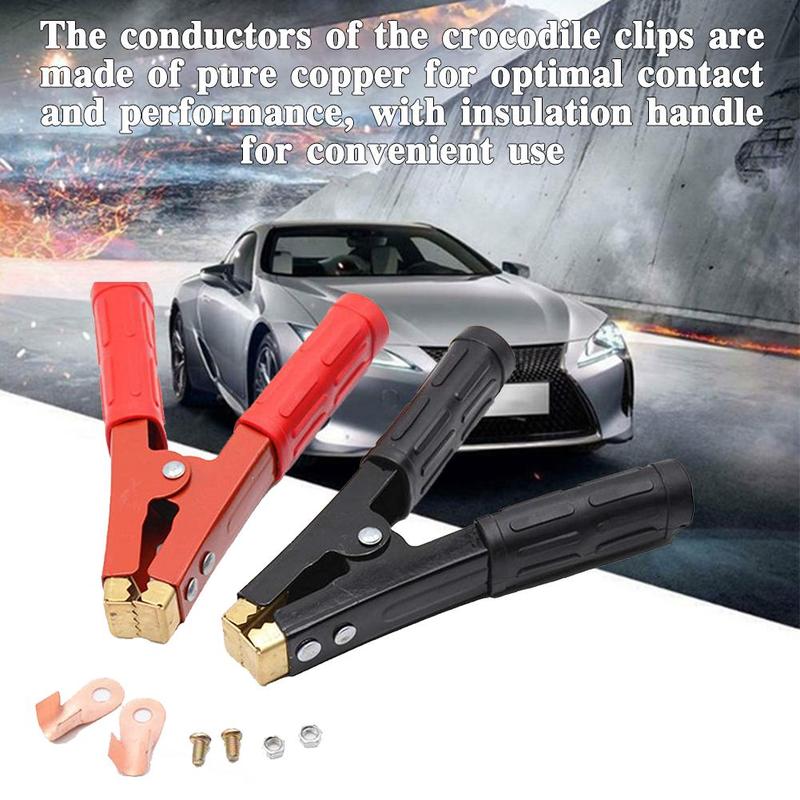 Zipper Alligator Clip Battery Clip Pure Copper Alligator Battery Connector Clip Clip Plastic Charging R0B4