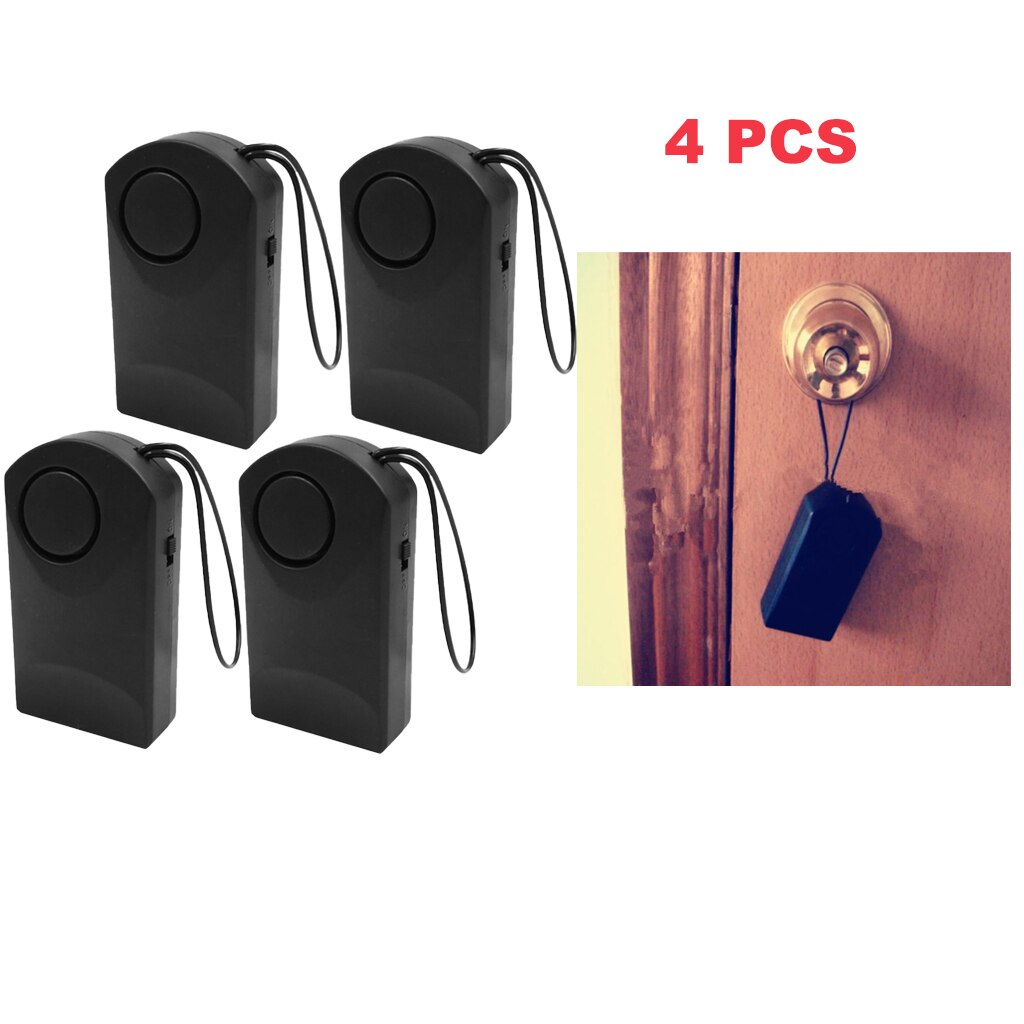 4x Home Door Knob ing Burglar Security Alarm Sensor Battery Operated