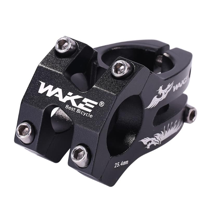 Wake Attacco Manubrio in Lega di Alluminio Breve Manubrio Stem Riser Fisso di Bilanciamento Regolabile a Piedi Mtb Della Bici Della Bicicletta Gambo Della Bicicletta Parti: 25.4X28.6X40mm