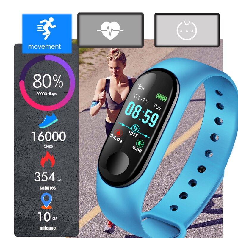 LIGE Women Smart Bracelet Heart Rate Blood Pressure oxygen Sleep Monitor Pedometer Fitness Sport Watch For Android ios + Strap