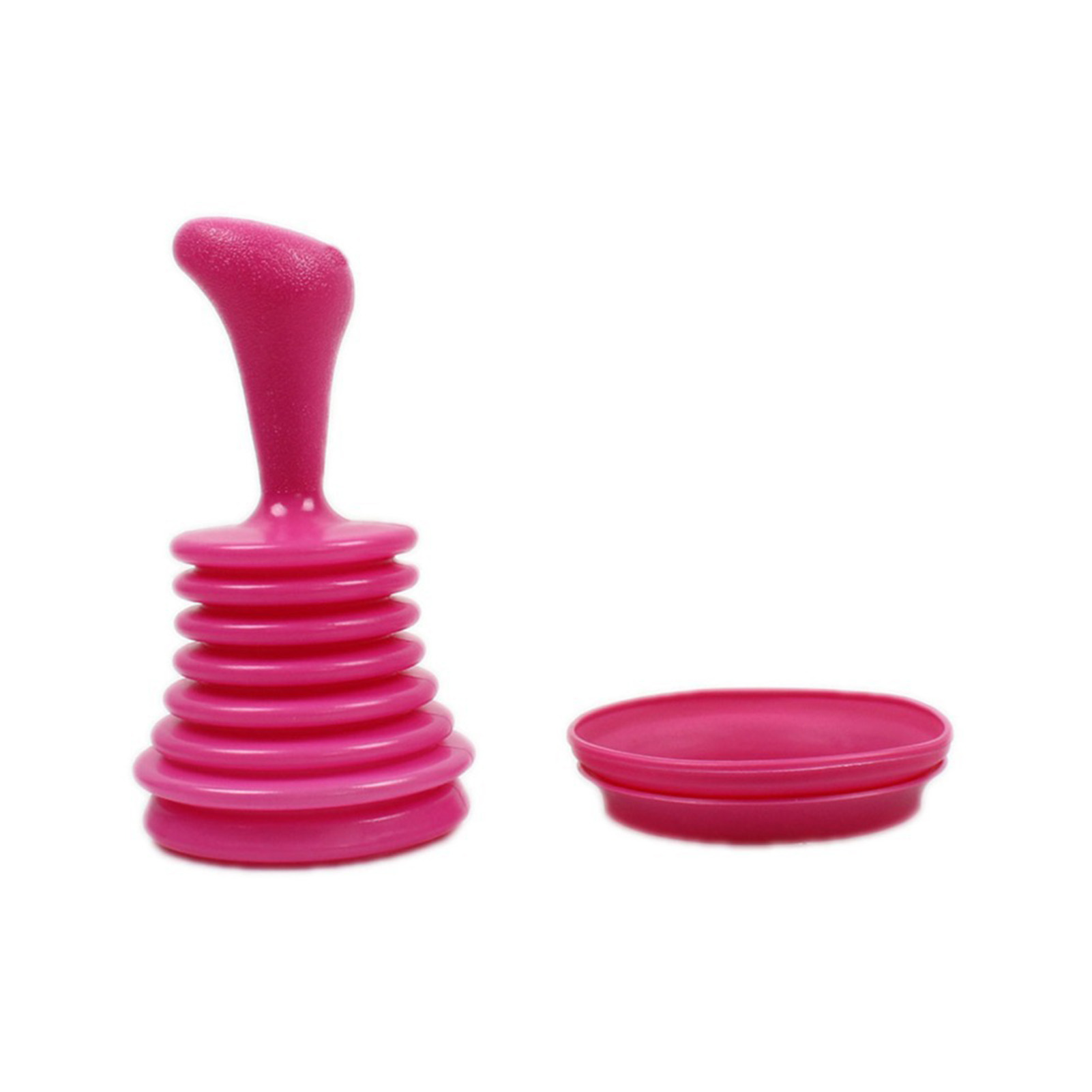 Kitchen Sink and Drain Plunger Hand Held Household Cleaner: Red