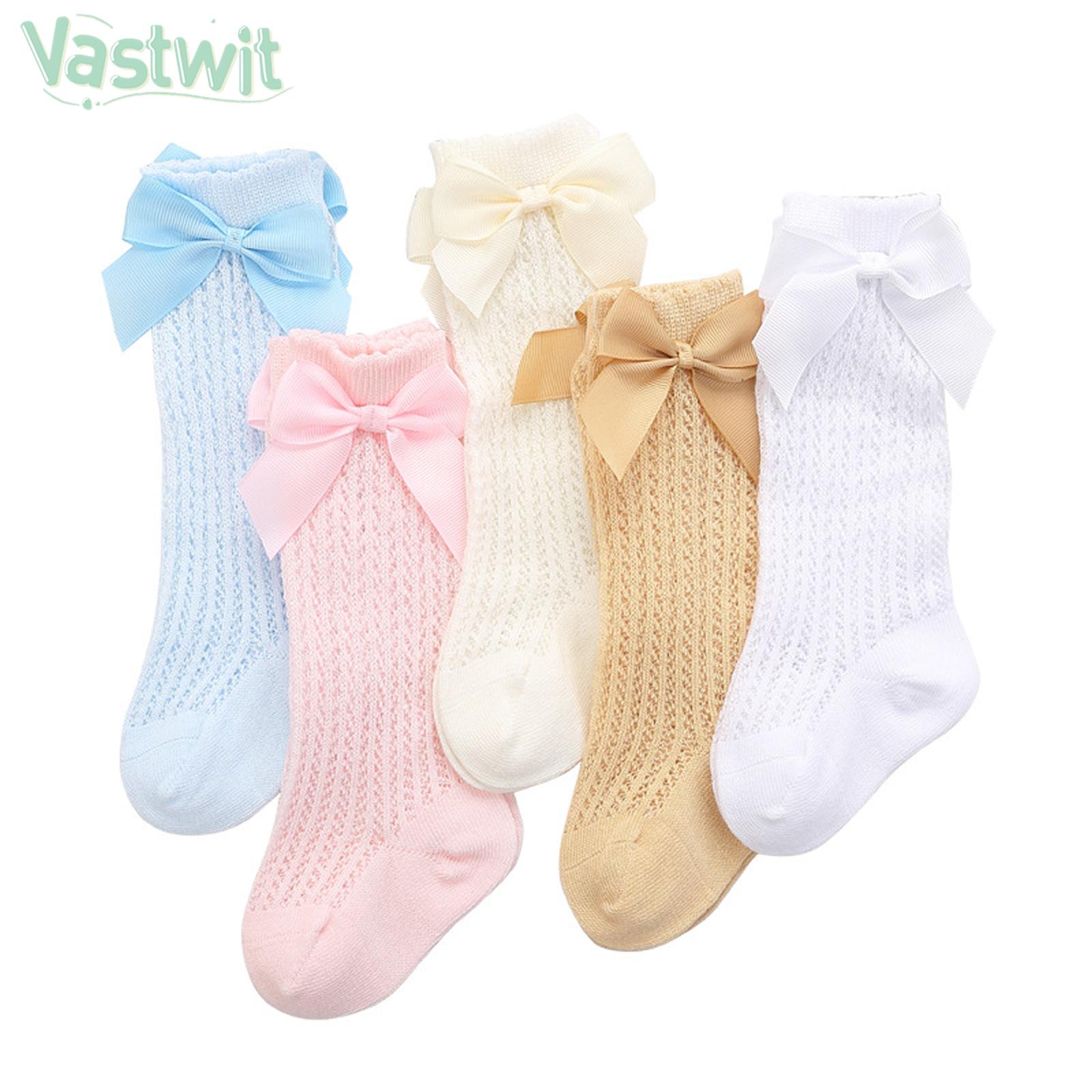 Calcetines de decoración con lazo grande para niñas, medias hasta la rodilla, holgadas, de estilo fino, vestido de princesa, accesorios de disfraces de bautizo