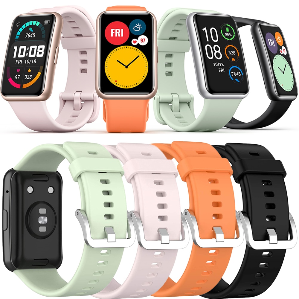 Silicone strap For Huawei Watch FIT band Smartwatch sport belt Replacement Wristband Belt bracelet correa Huawei Watch fit Strap